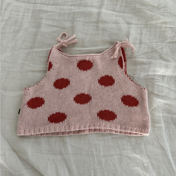 Oeuf Pink and Red Polka Dot Tank Top - Picture 5 of 7